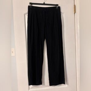 Old Navy Size S Black Linen Blend Drawstring Pants